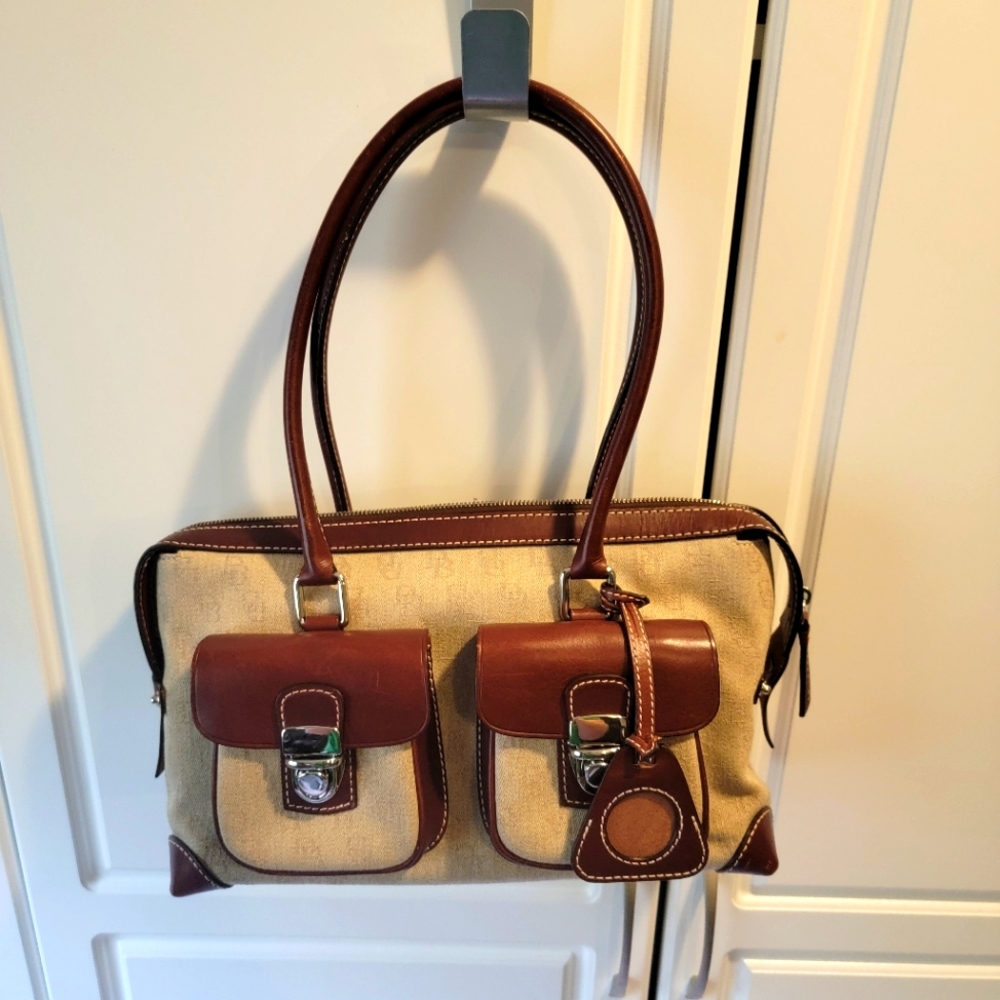 Dooney & Bourke Satchel Signature Beige Canvas Bag